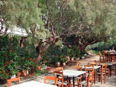 Auf der Terrasse der Taverna Mama Eva
